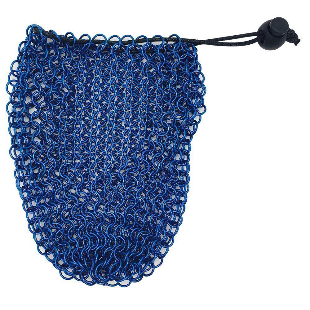 Stainless Steel Chainmail Dice Bag - Blue by Norse Foundry-Dice Bag-Norse Foundry-DND Dice-Polyhedral Dice-D20-Metal Dice-Precision Dice-Luxury Dice-Dungeons and Dragons-D&D-