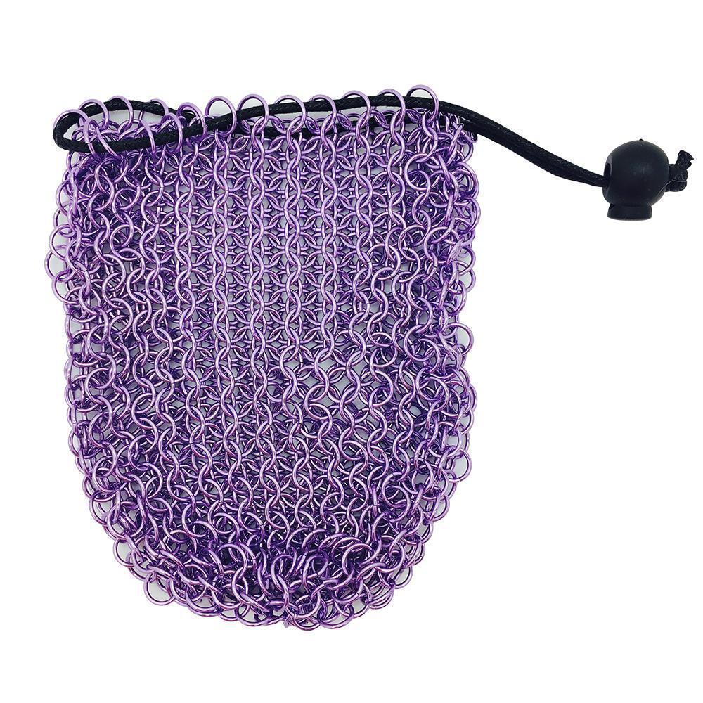 Stainless Steel Chainmail Dice Bag - Purple by Norse Foundry-Dice Bag-Norse Foundry-DND Dice-Polyhedral Dice-D20-Metal Dice-Precision Dice-Luxury Dice-Dungeons and Dragons-D&D-