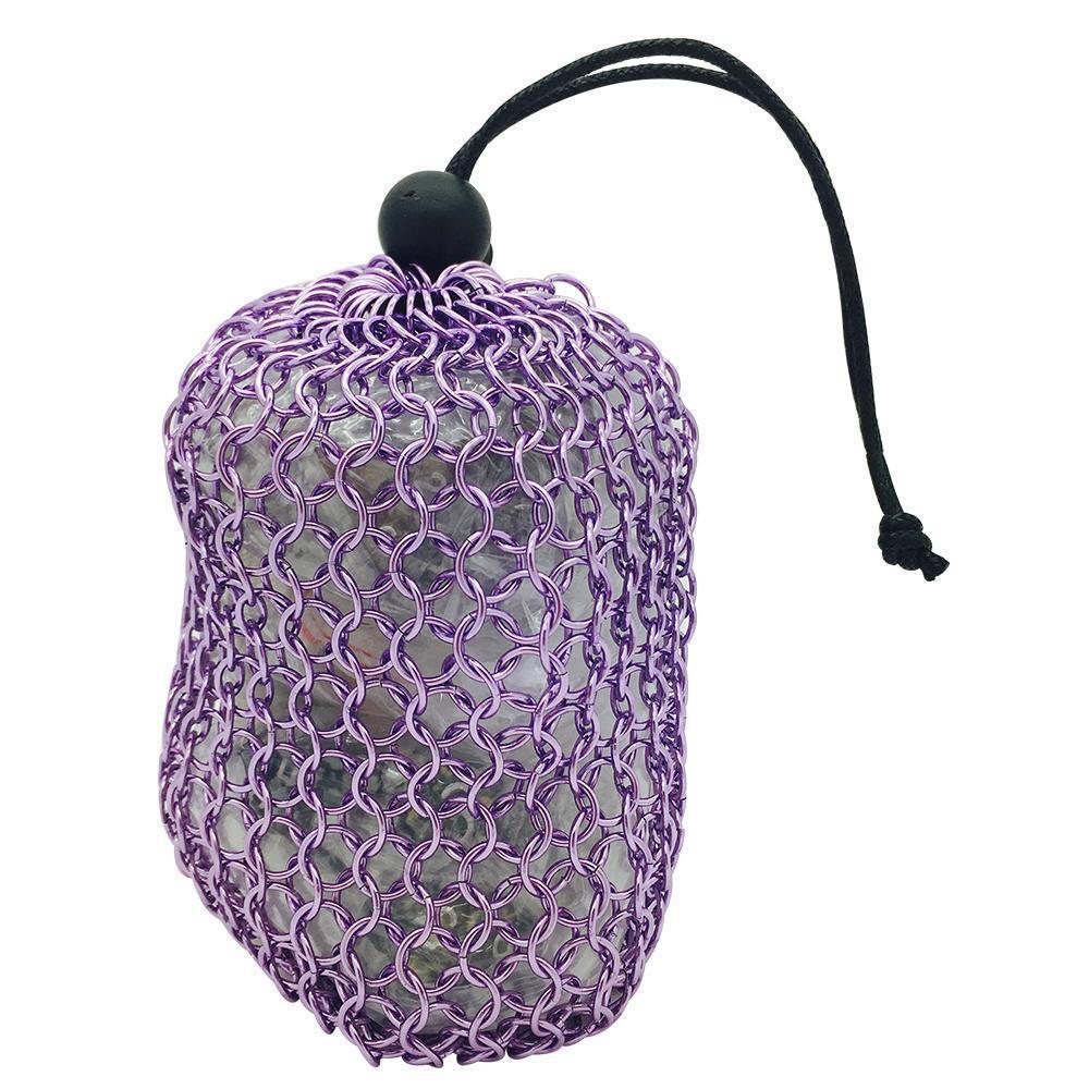 Stainless Steel Chainmail Dice Bag - Purple by Norse Foundry-Dice Bag-Norse Foundry-DND Dice-Polyhedral Dice-D20-Metal Dice-Precision Dice-Luxury Dice-Dungeons and Dragons-D&D-