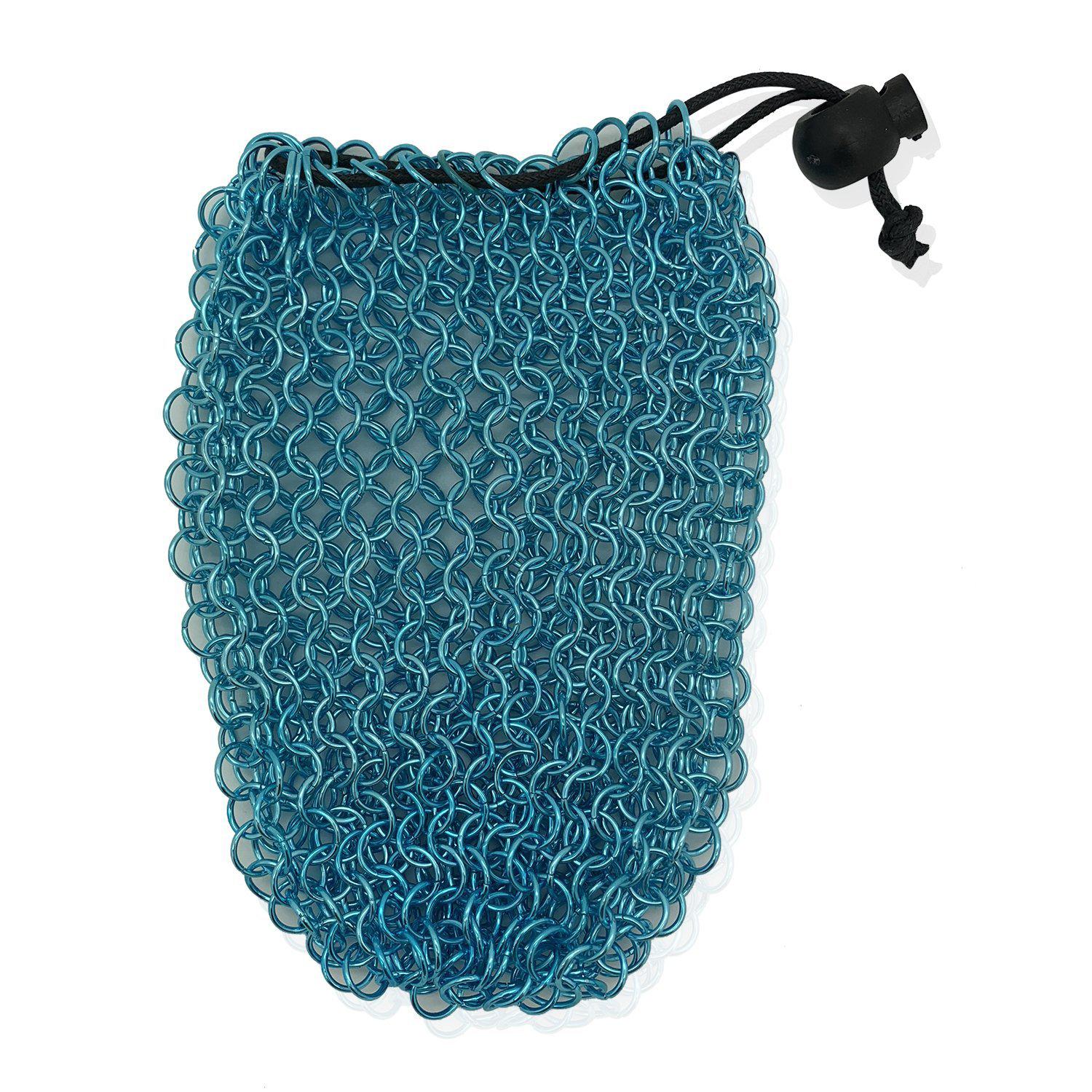 Stainless Steel Chainmail Dice Bag - Teal by Norse Foundry-Dice Bag-Norse Foundry-DND Dice-Polyhedral Dice-D20-Metal Dice-Precision Dice-Luxury Dice-Dungeons and Dragons-D&D-