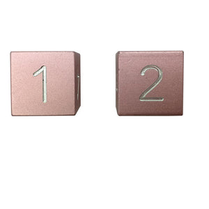 Warlock Pink - Pair of Precision CNC Aluminum Dice D6's with Sharp Corners-Dice-Norse Foundry-DND Dice-Polyhedral Dice-D20-Metal Dice-Precision Dice-Luxury Dice-Dungeons and Dragons-D&D-